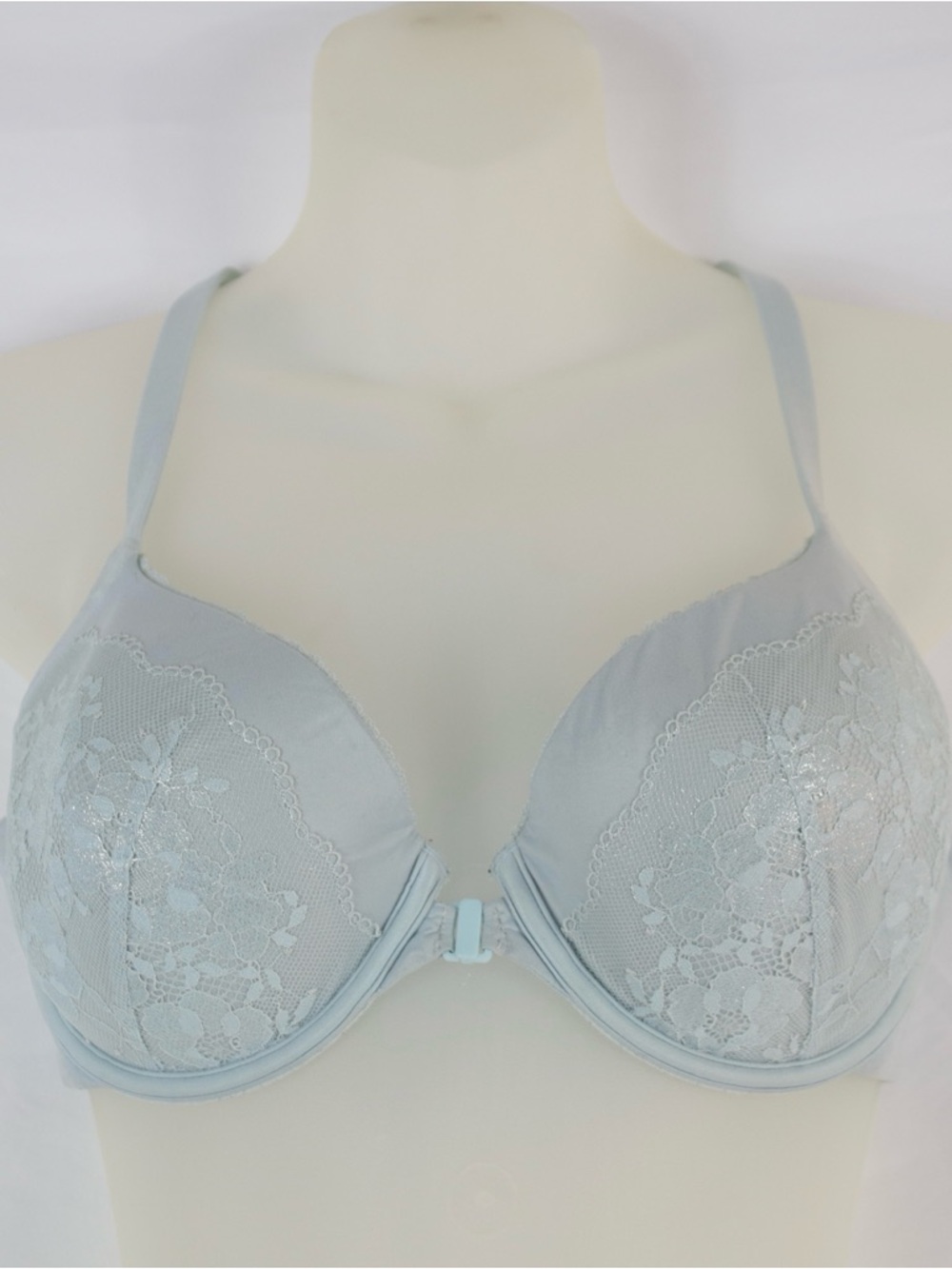 Victoria’s Secret Light Blue Body by Victoria Raceback Demi Bra Size 34DD